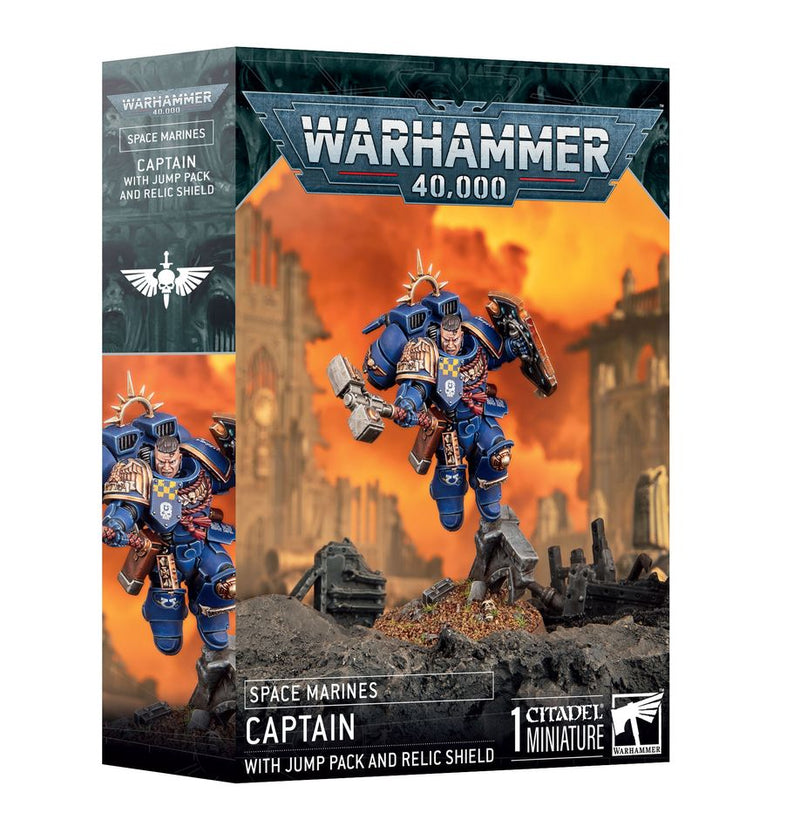 Warhammer 40000: Space Marines: Captain with Jump pack & Relic Shield
