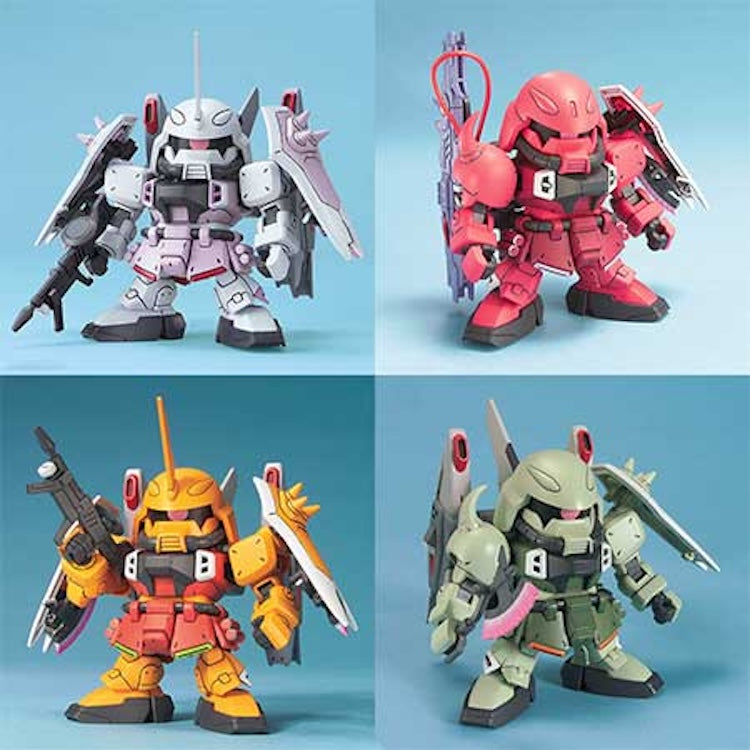 SD BB SENSHI ZGMF Zaku Series Set