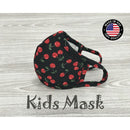 Washable Cotton Face Mask Kids size - Cherry
